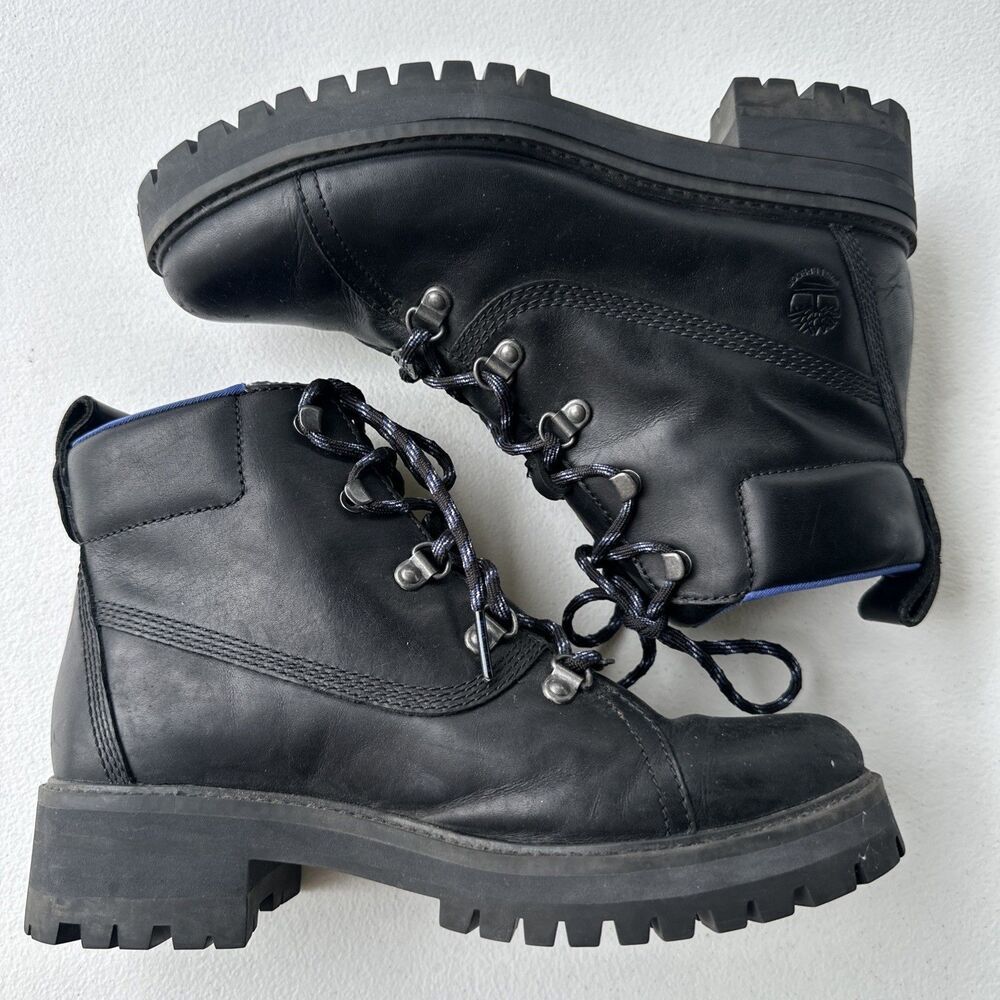 Timberland Courmayeur Valley Boots Women Lace up Boots Shoes A1SA1 Size 8 Black